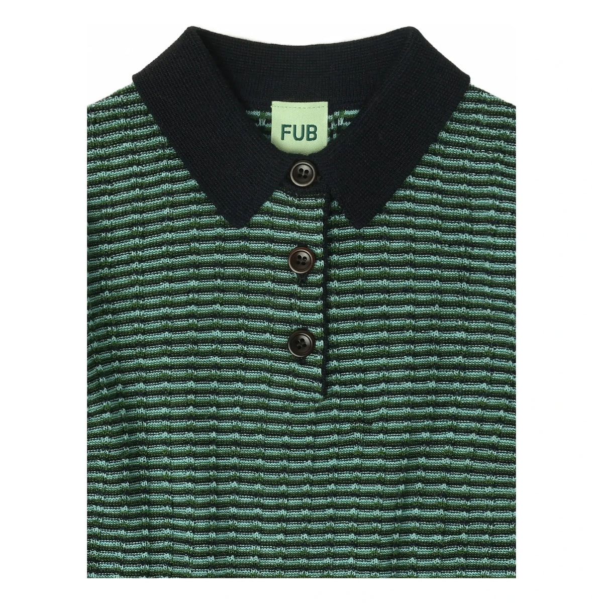 FUB - Merino wool polo shirt | Green