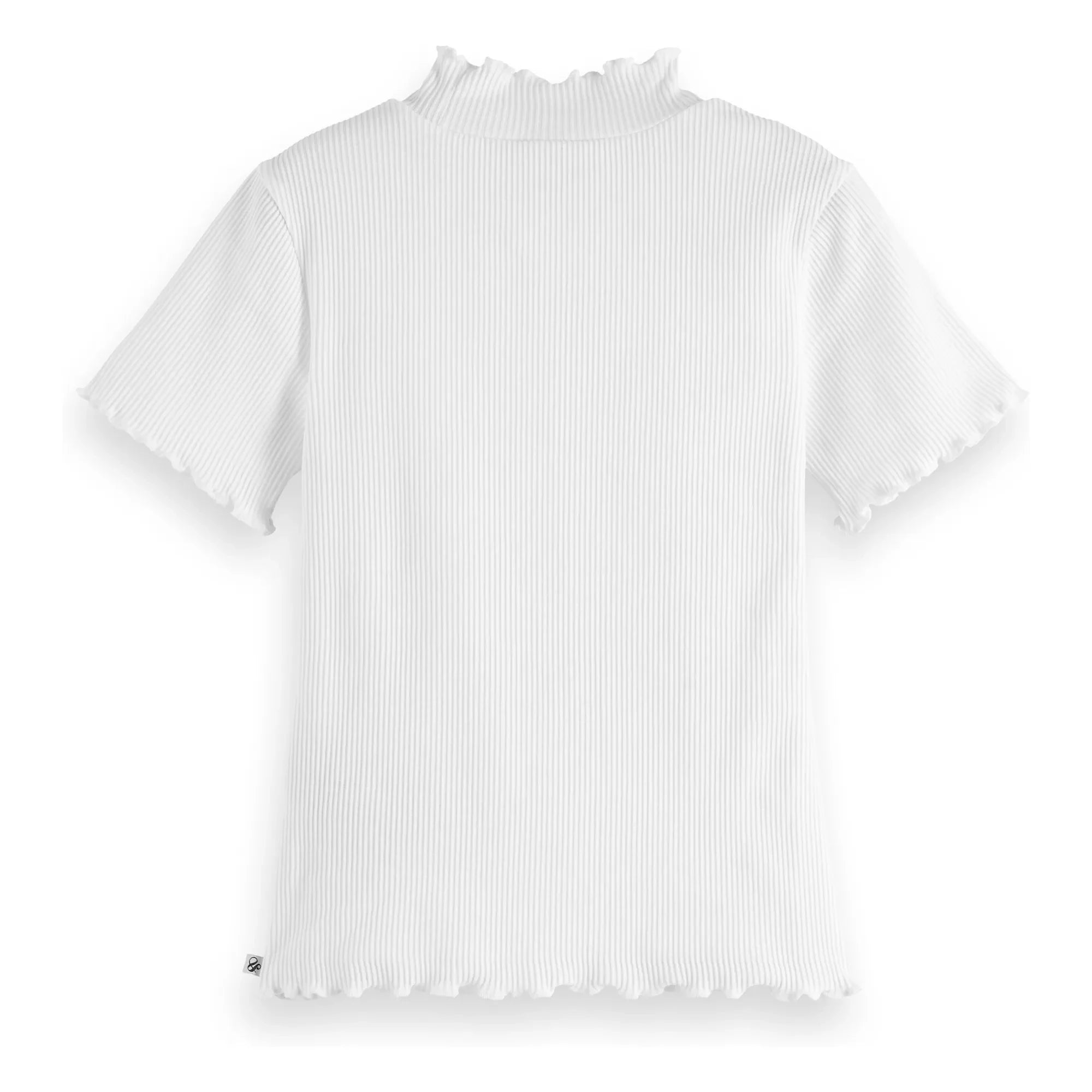Scotch & Soda - Ribbed Organic Cotton T-shirt | White