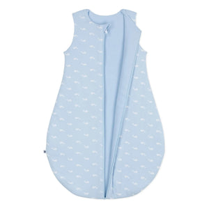 Petit Bateau - Baleines Organic Cotton Sleep Suit | Light Blue