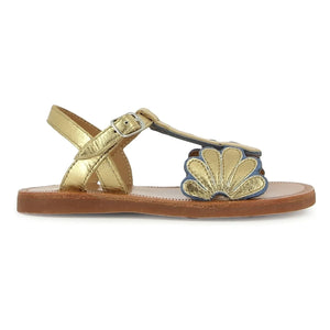 Pom d'Api - Plagette Bloom sandaletler | Altın