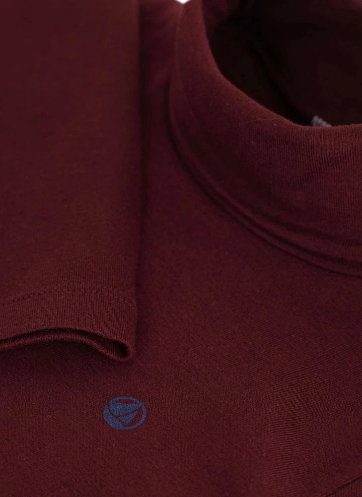 Petit Bateau - Organic cotton logo turtleneck | Burgundy