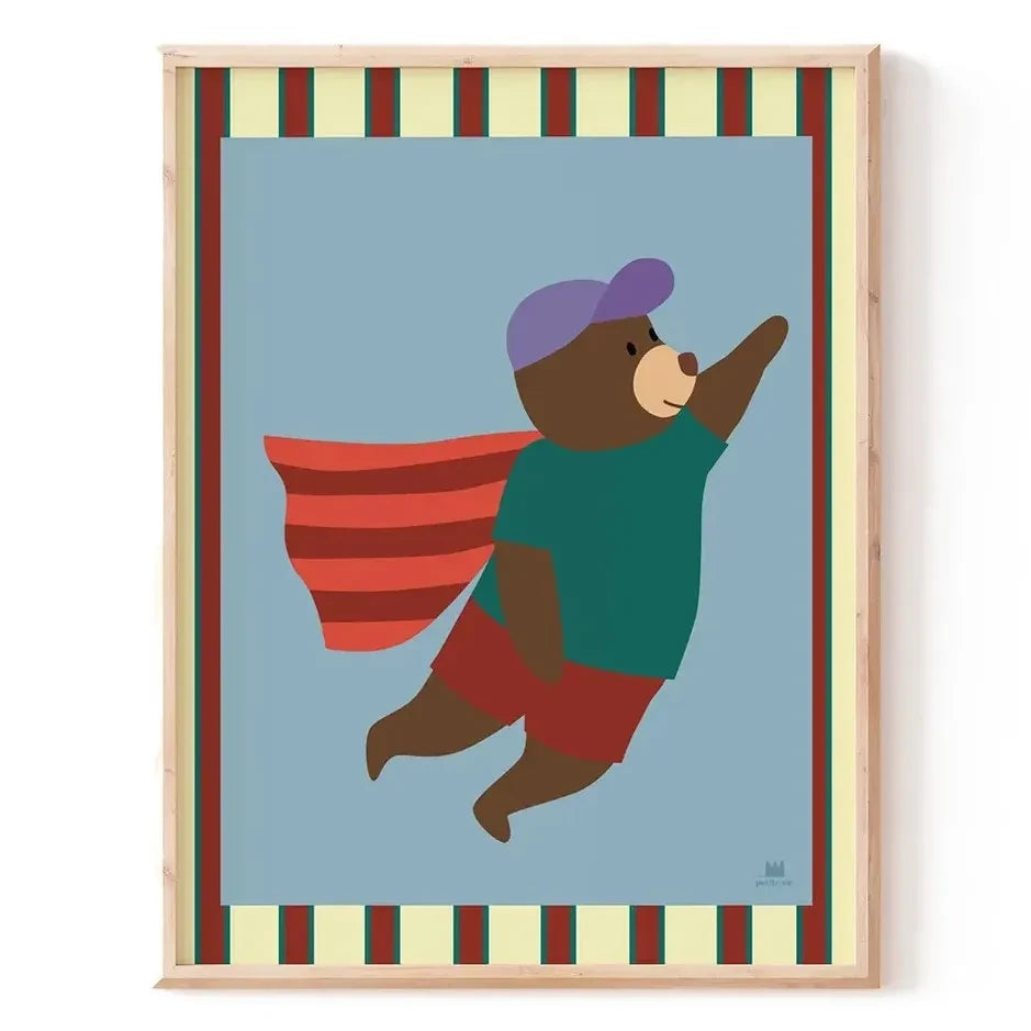 Ma petite vie - "Superhero" Poster | Light blue