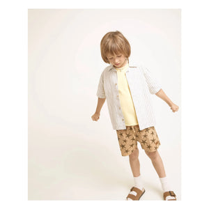 Búho - Etoiles de Mer Swim Shorts Organic Cotton Poplin | Camel