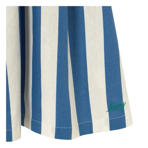 Tinycottons - Linen Striped Strapless Dress | Blue
