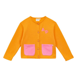 Arsène et Les Pipelettes - Contrast Pocket Organic Cotton Vest | Orange