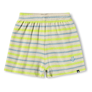Molo - Striped Organic Cotton Shorts | Ecru