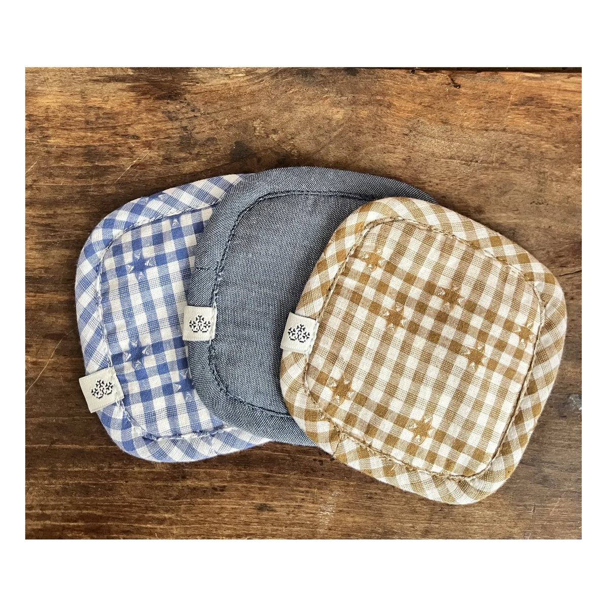 Editions Aimable - Dimitri Slippers - 3-piece Set | Blue Chambray