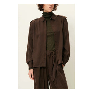 Sessùn - Ginnie Striped Shirt | Brown