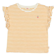 Búho - Striped Strawberry Organic Cotton T-Shirt | Yellow
