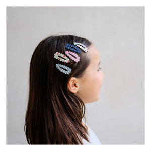 Mimi & Lula - 5-Piece Floral Festoon Hair Clip Set | Light Pink