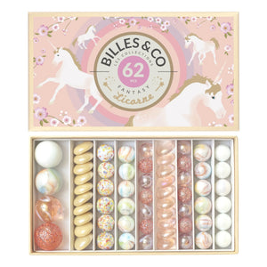 Billes & Co - 62-Piece Marble Box - Unicorn