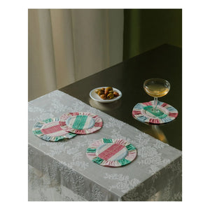 Tarta Gelatina - Organic cotton coaster set - 4 pieces