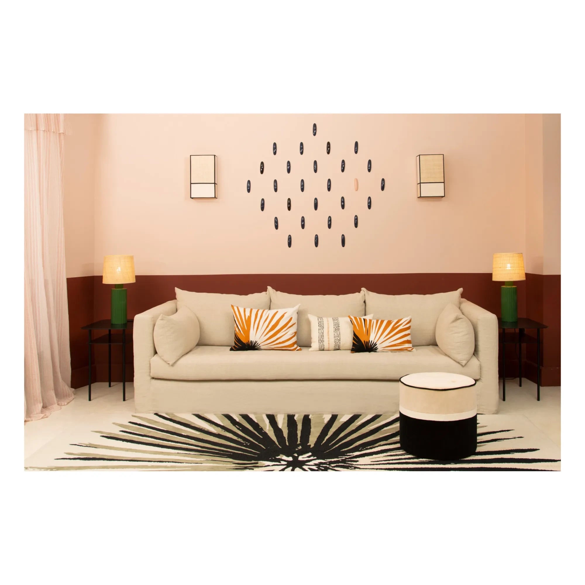 Maison Sarah Lavoine - Léo Velvet Pouf | Beige