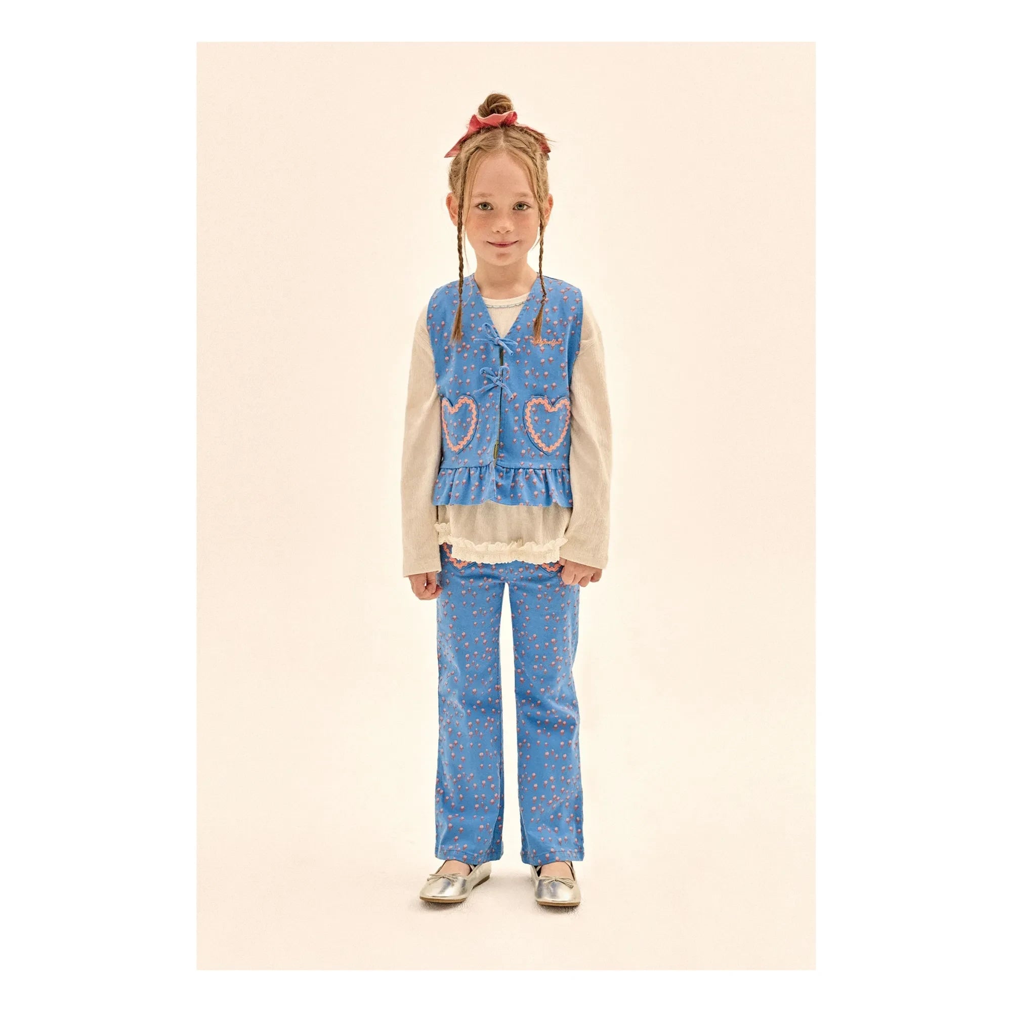 Jelly Mallow - Sleeveless Heart Vest | Blue