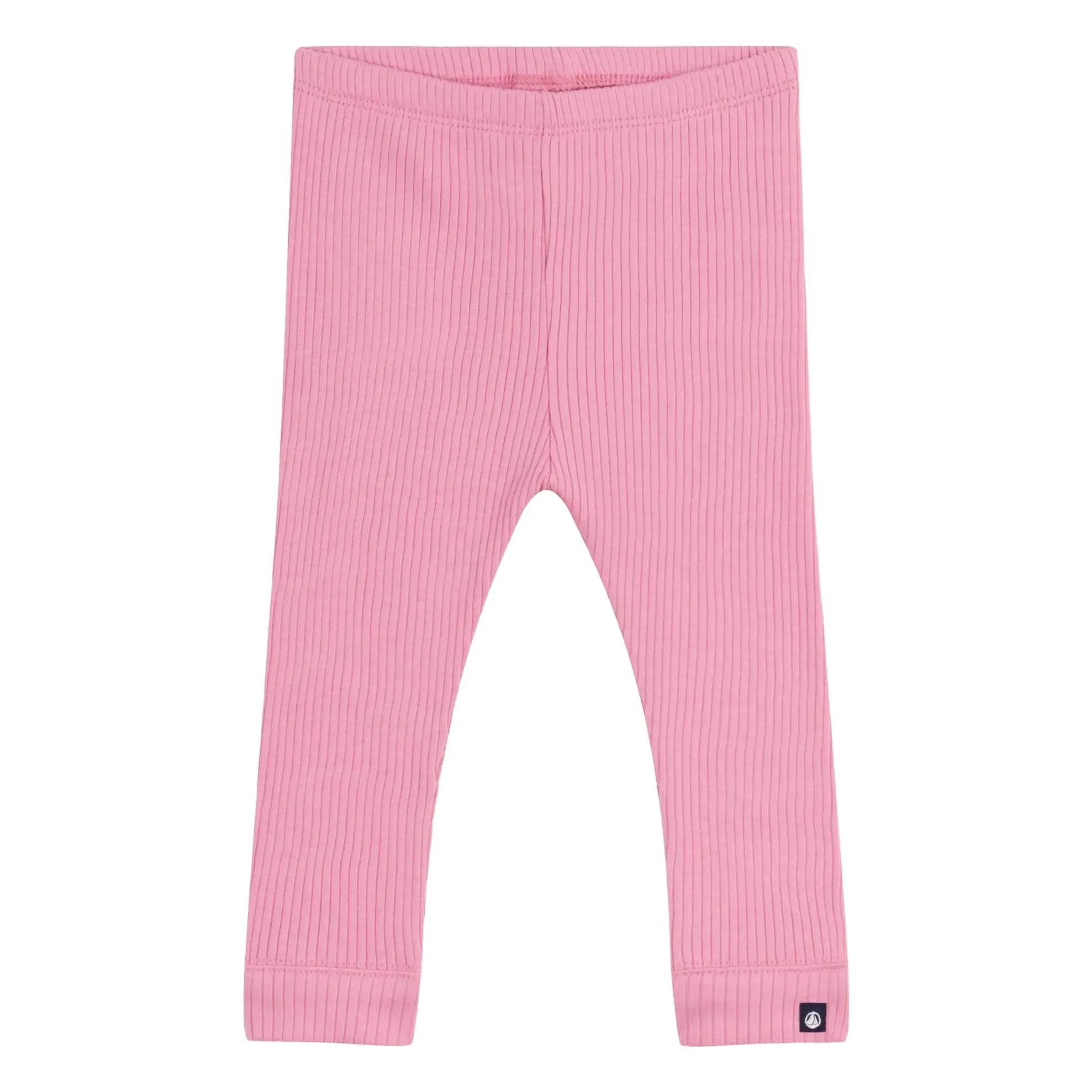 Petit Bateau - Organic Cotton Logo Ribbed Leggings | Candy Pink