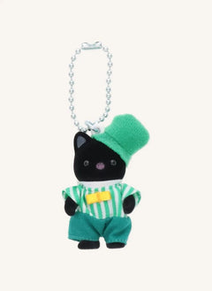 Sylvanian Families - Two-Tone Cat Keychain - Emerald