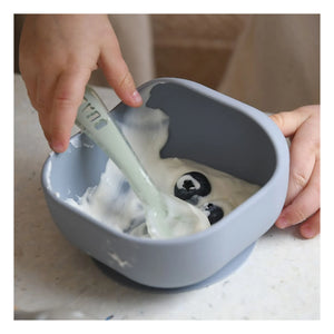 Béaba - Vacuum Silicone Bowl | Gray Pebble