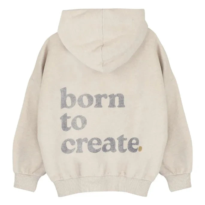 Jenest - Chris Chiné Organic Cotton Hooded Sweatshirt | Beige