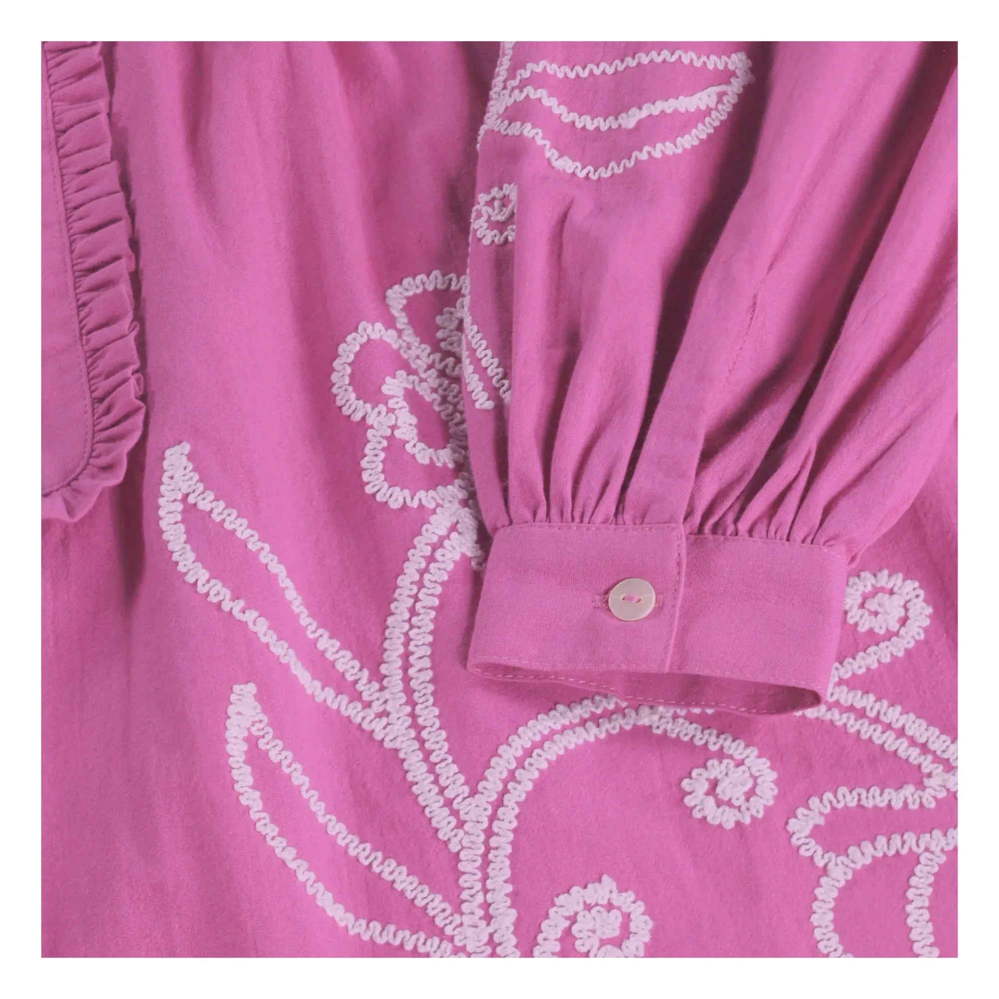Molo - Crelo Button Dress Organic Cotton Flowers | Purple