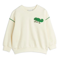 Mini Rodini - Organic Cotton Lizard Sweatshirt | Ecru