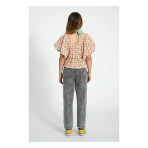 Piupiuchick - Yellow | Ruffled Cherry Pattern Blouse