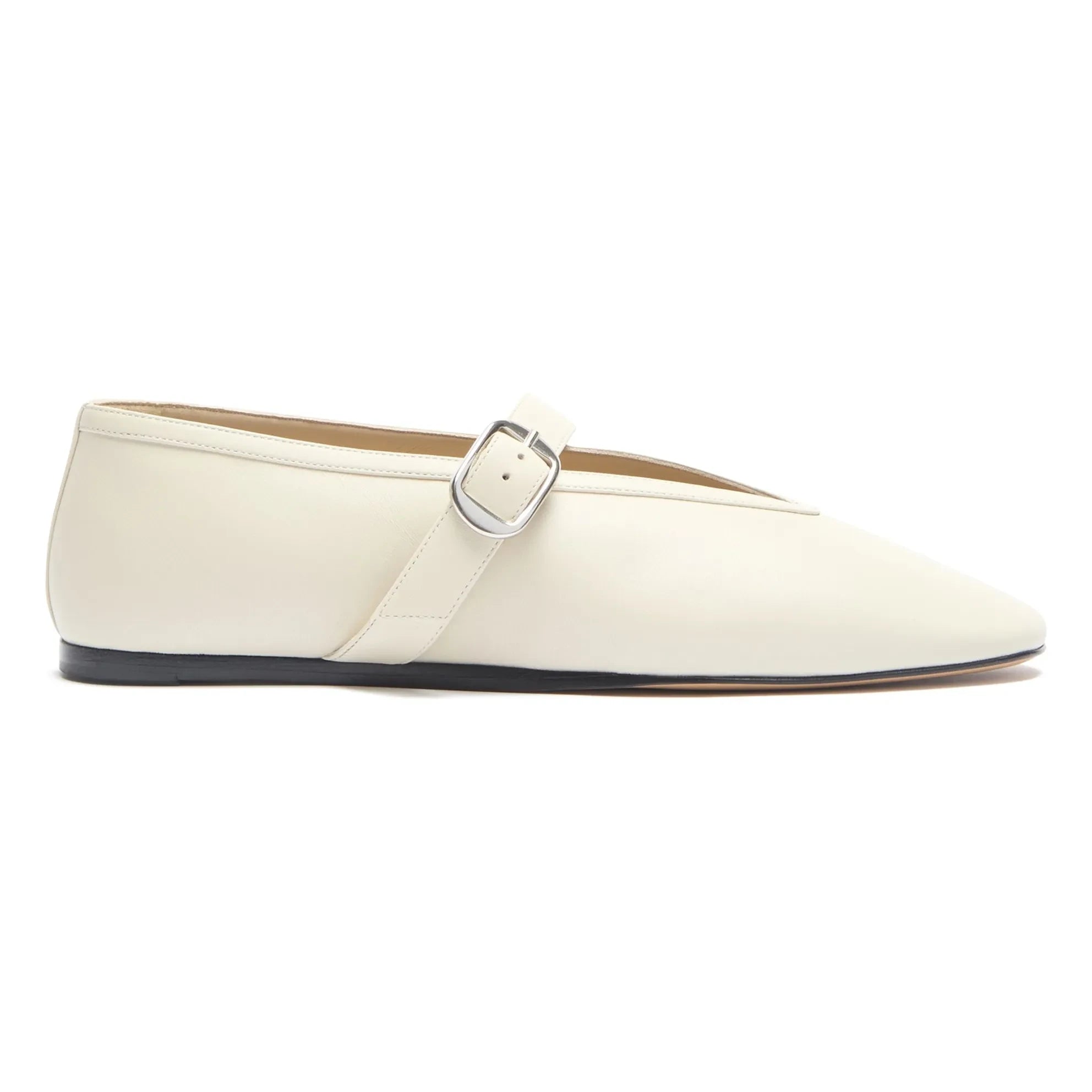 Le Monde Beryl - Stella Leather Ballerinas | Ivory