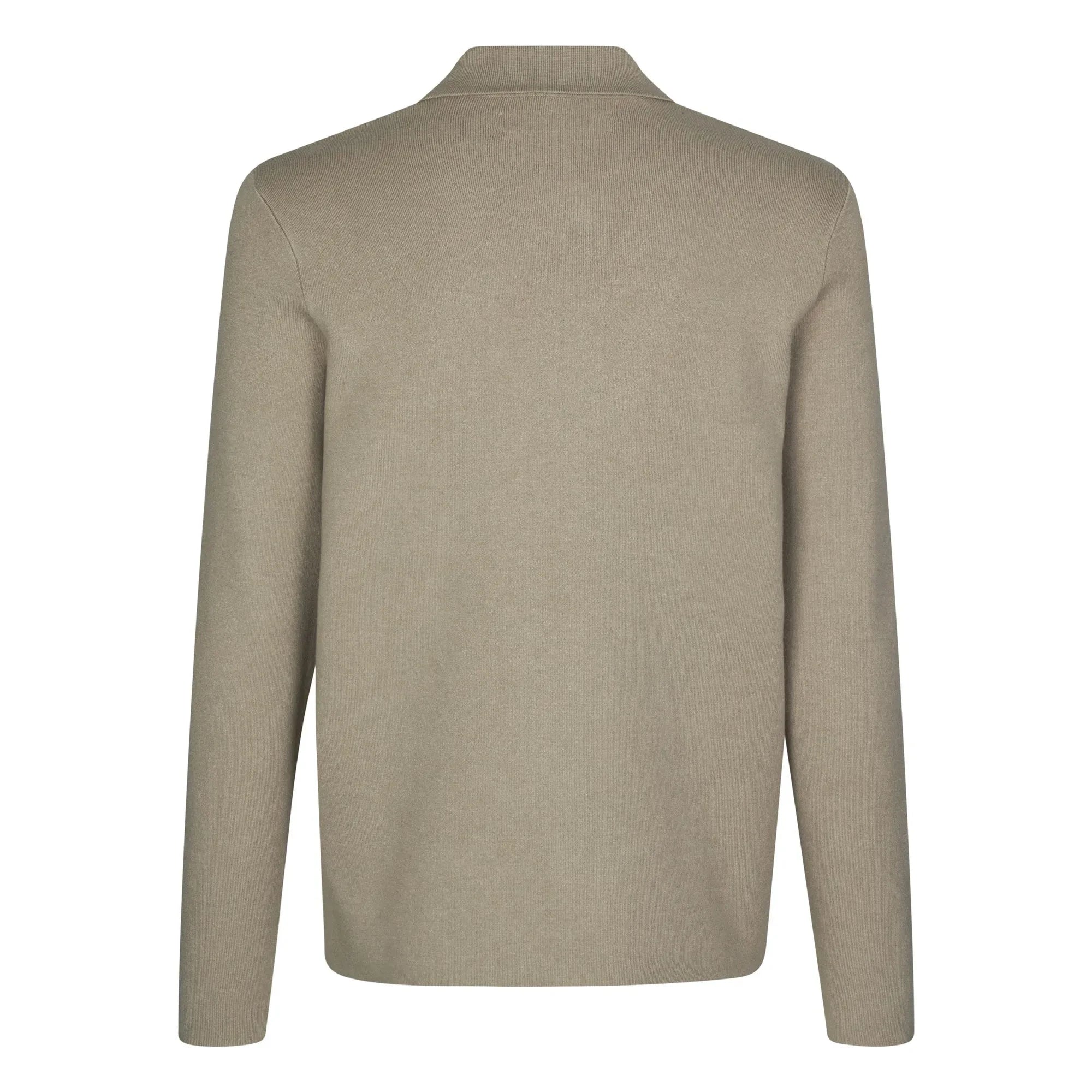 Samsoe Samsoe - Guna Long Sleeve Half Zip Polo Shirt | Beige