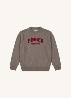 Finger in the nose - Mathis Merino Wool Sweater | Gray Melange