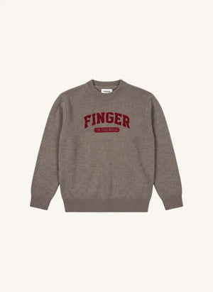 Finger in the nose - Mathis Merino Wool Sweater | Gray Melange