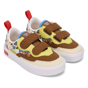 Hello Hossy - San Francisco Scratch Detailed Sneakers | Brown