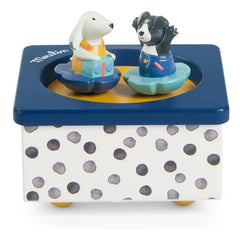 Moulin Roty - Puce and Pilou Music Box | Blue
