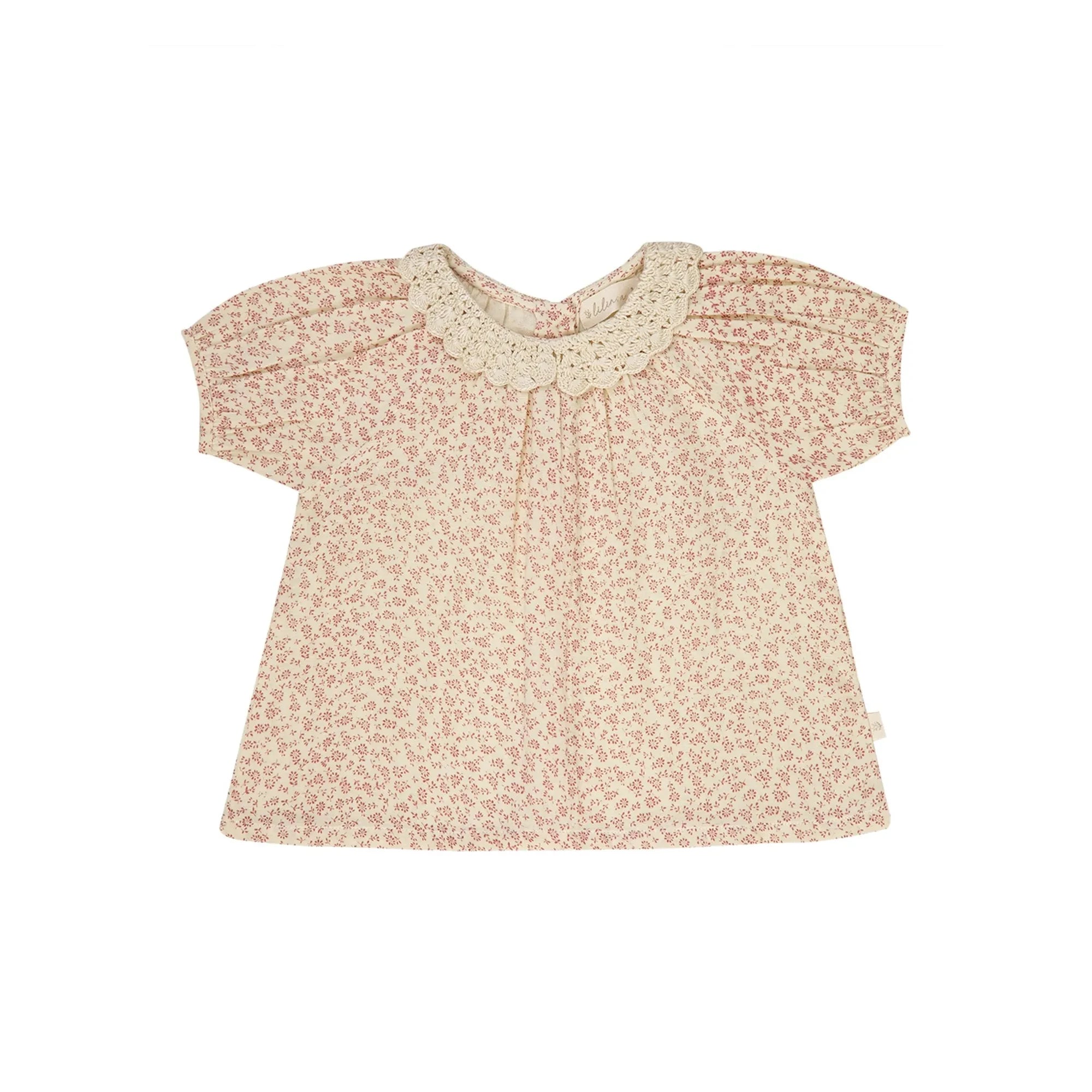 Lilinoa - Charlotte Liberty | Ecru Crochet Collar Blouse