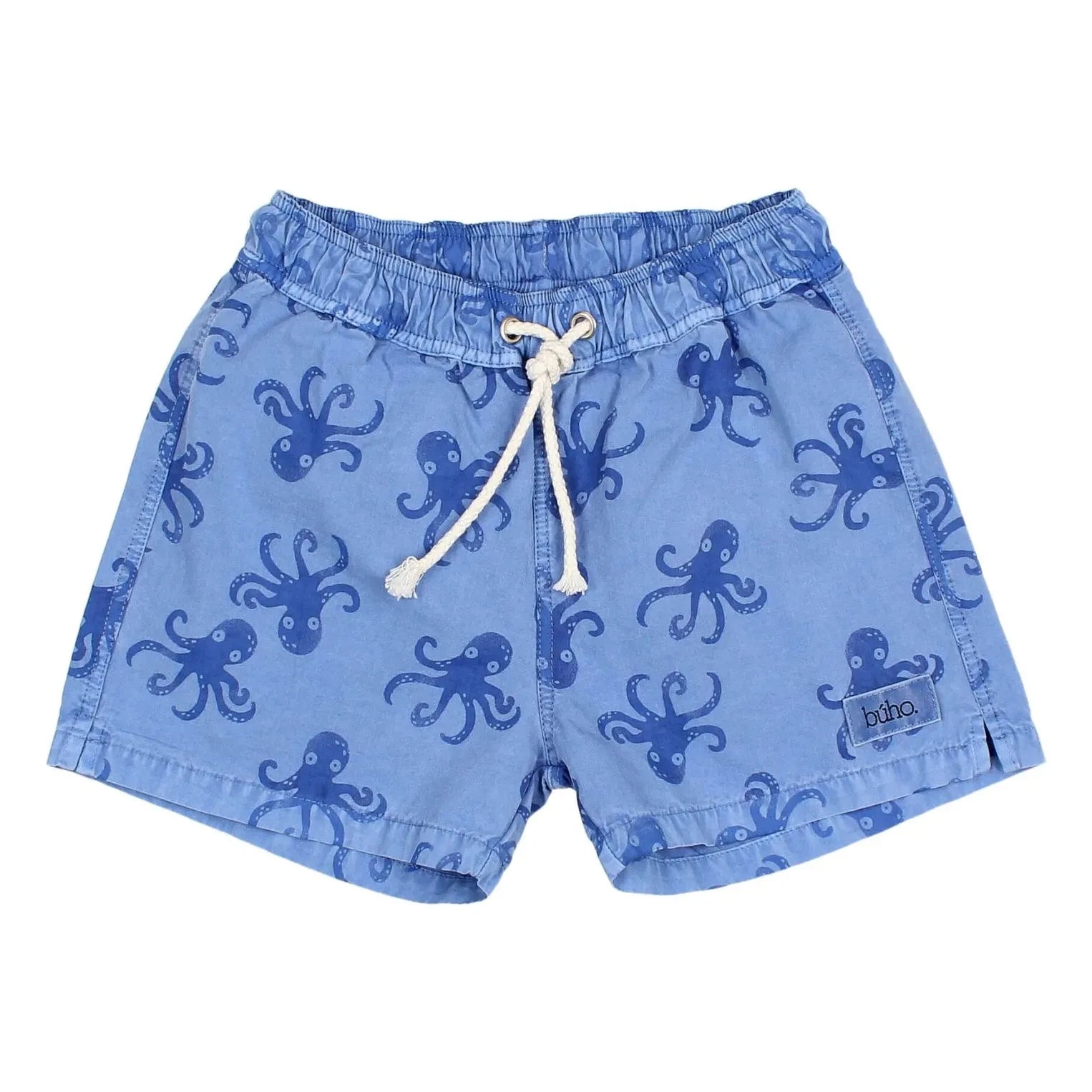 Búho - Octopus Print Swim Shorts Poplin Organic Cotton | Blue