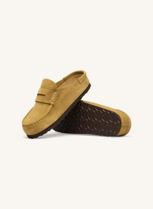 BIRKENSTOCK - Naples Suede Slippers | Yellow