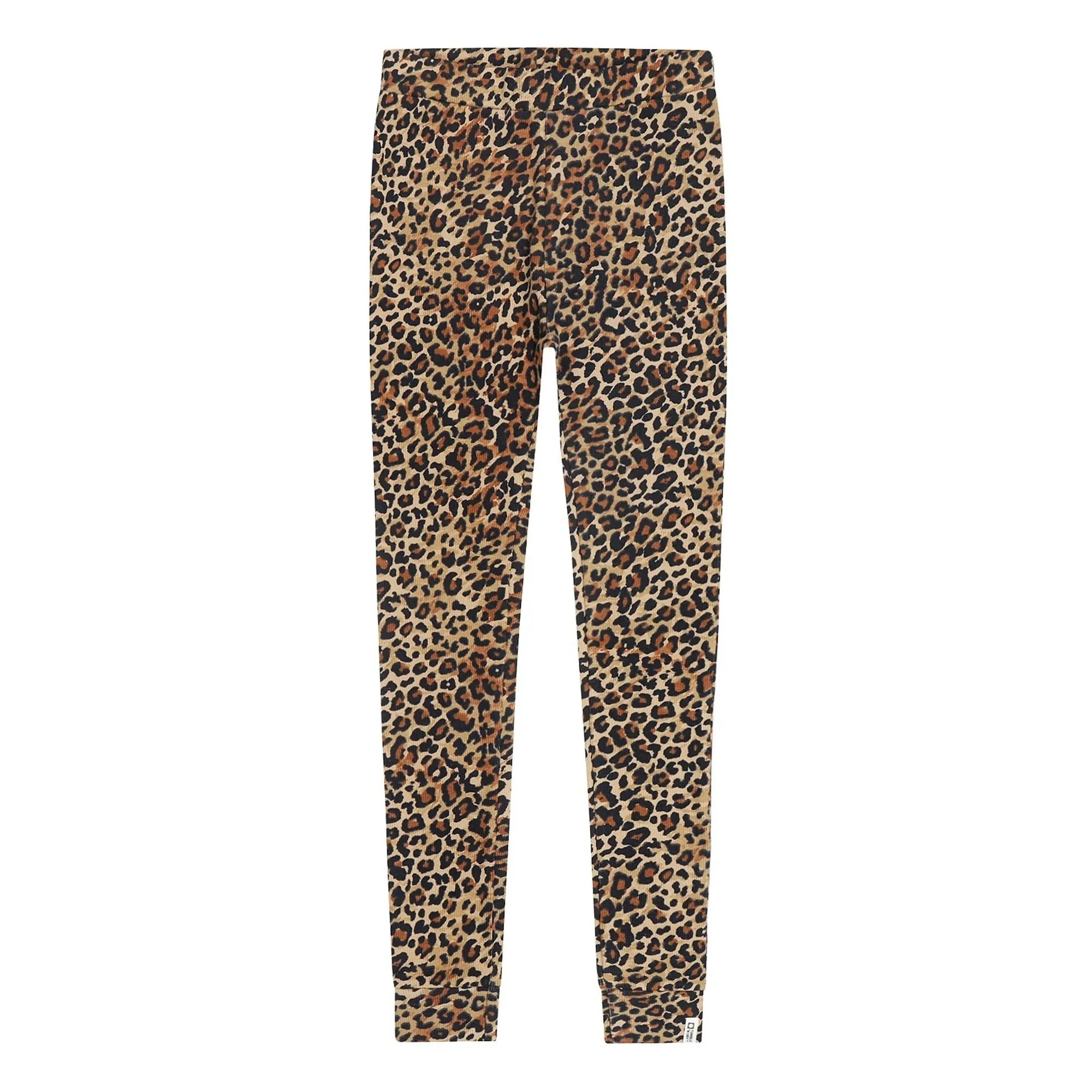 Tumble N'Dry - Cedro Leopard Organic Cotton Fleece Leggings | Brown
