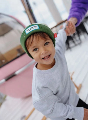 Hello Hossy - Urban Color Block organic cotton beanie | Green