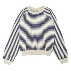 Emile et Ida - Striped Organic Cotton Sweatshirt | Navy Blue