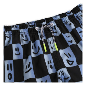 Molo - Niko Smiles Carreaux Recycled Fiber Swimsuit Shorts | Blue