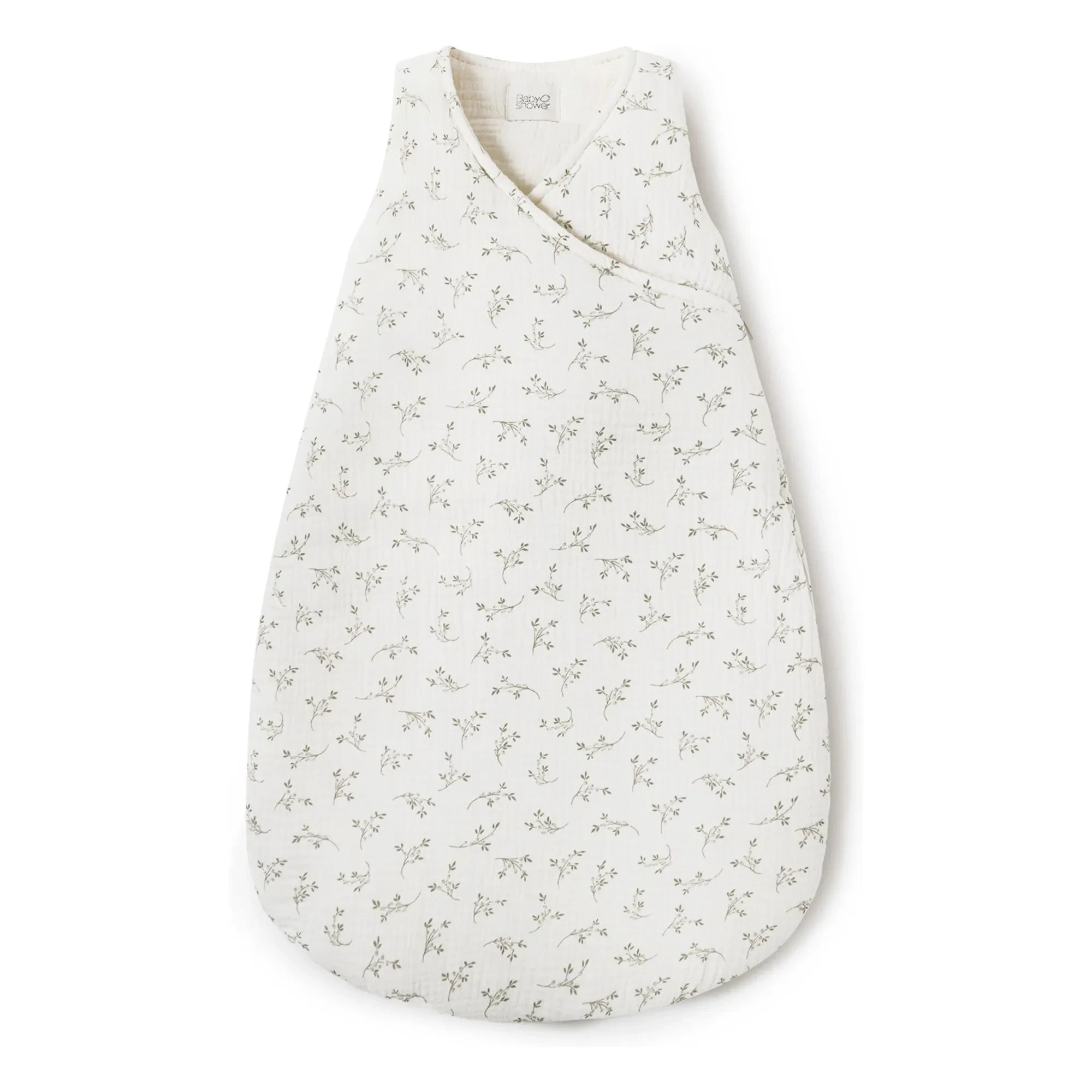 Babyshower - Olive Cotton Muslin Sleep Suit | Ivory
