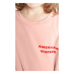 American Vintage - Fizvallay Long Sleeve T-Shirt The Kids Are All Right | Pale Pink