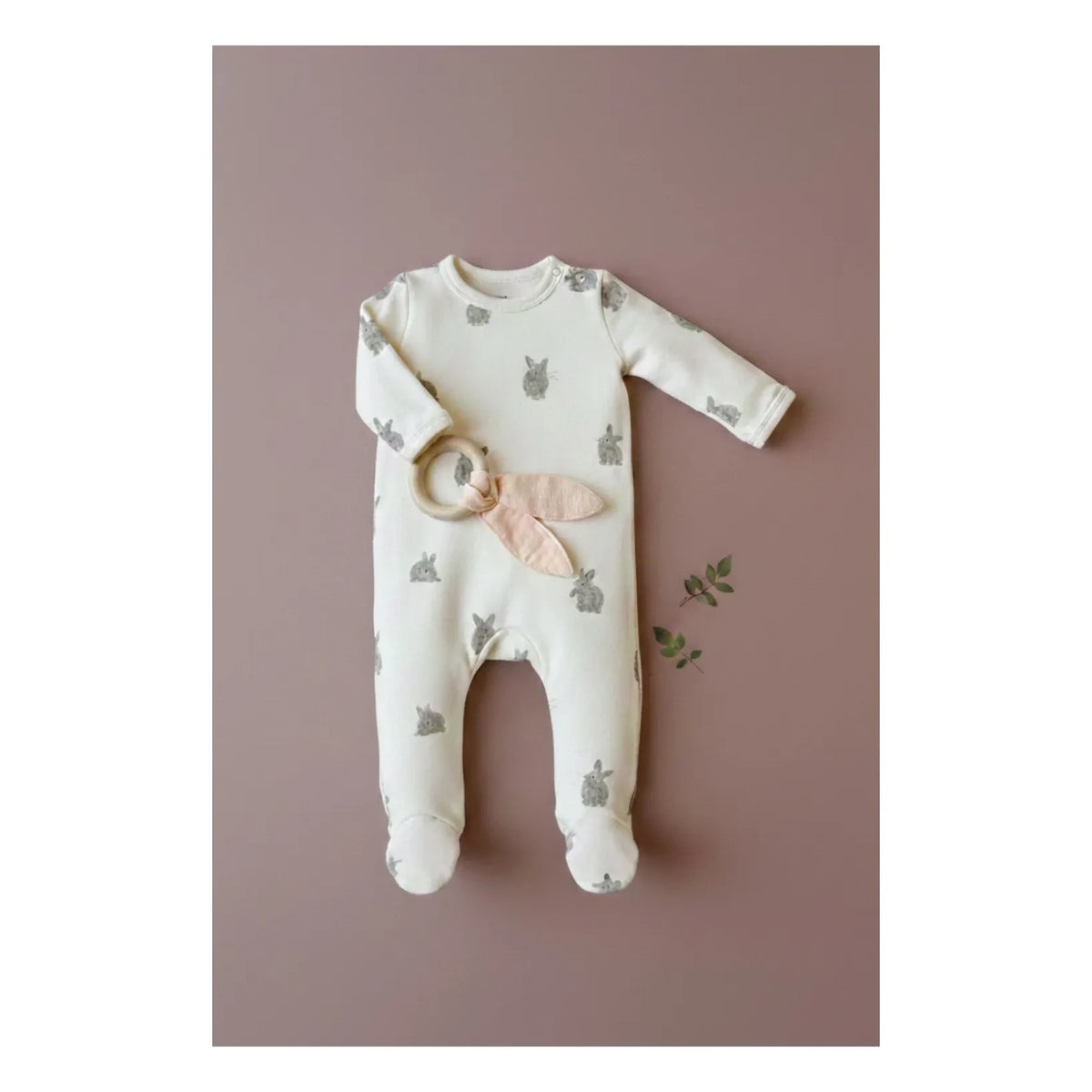 Studio Bohème - Chubby Rabbits Organic Cotton Pajamas | Ecru