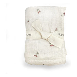 Baby Shower - Cherries Nappies - 3-piece Set | Ecru