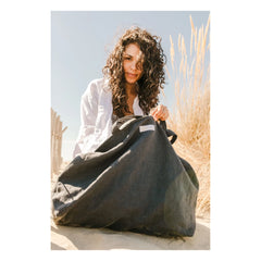 Adorna - Linen Night Bag | Navy Blue