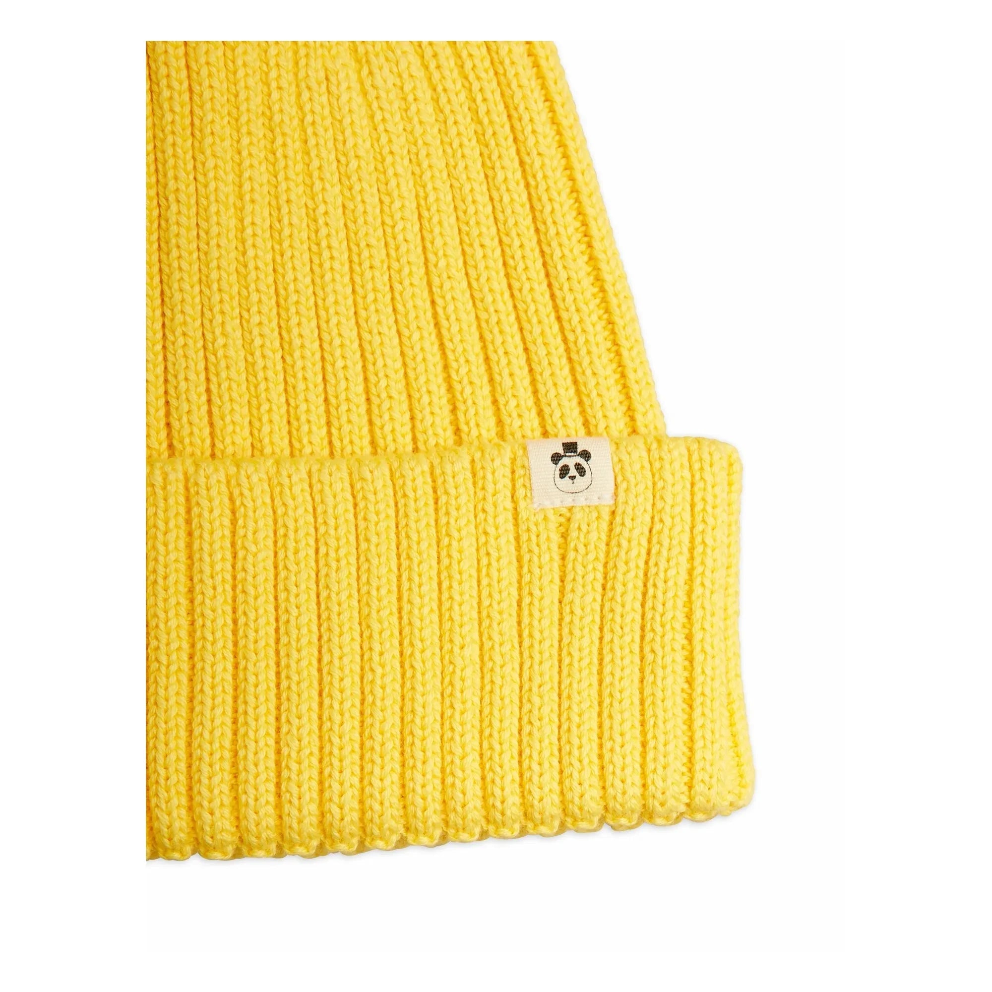 Mini Rodini - Organic Cotton Knit Hat | Yellow