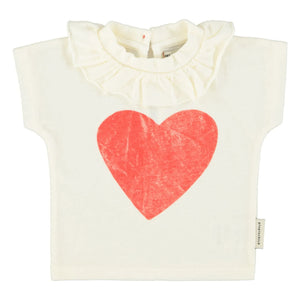 Piupiuchick - Heart T-shirt | Ecru