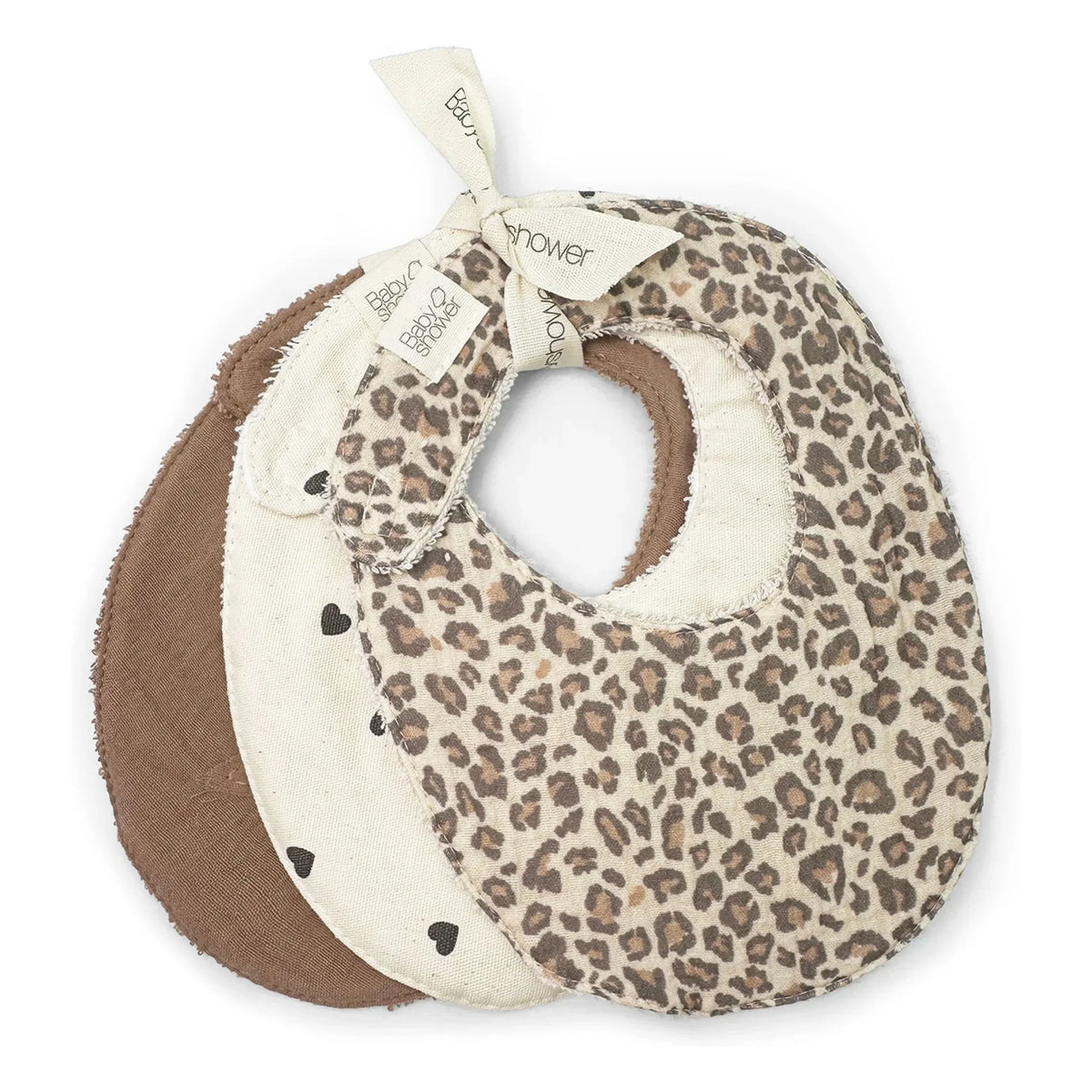 Babyshower - Leopard Print 3-Piece Bib Set