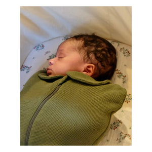Tante Reine - Organic Cotton Swaddle Sleep Suit | Khaki
