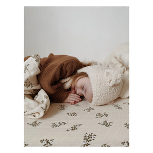 Main Sauvage - Holly Flowers elastic sheet | Sand