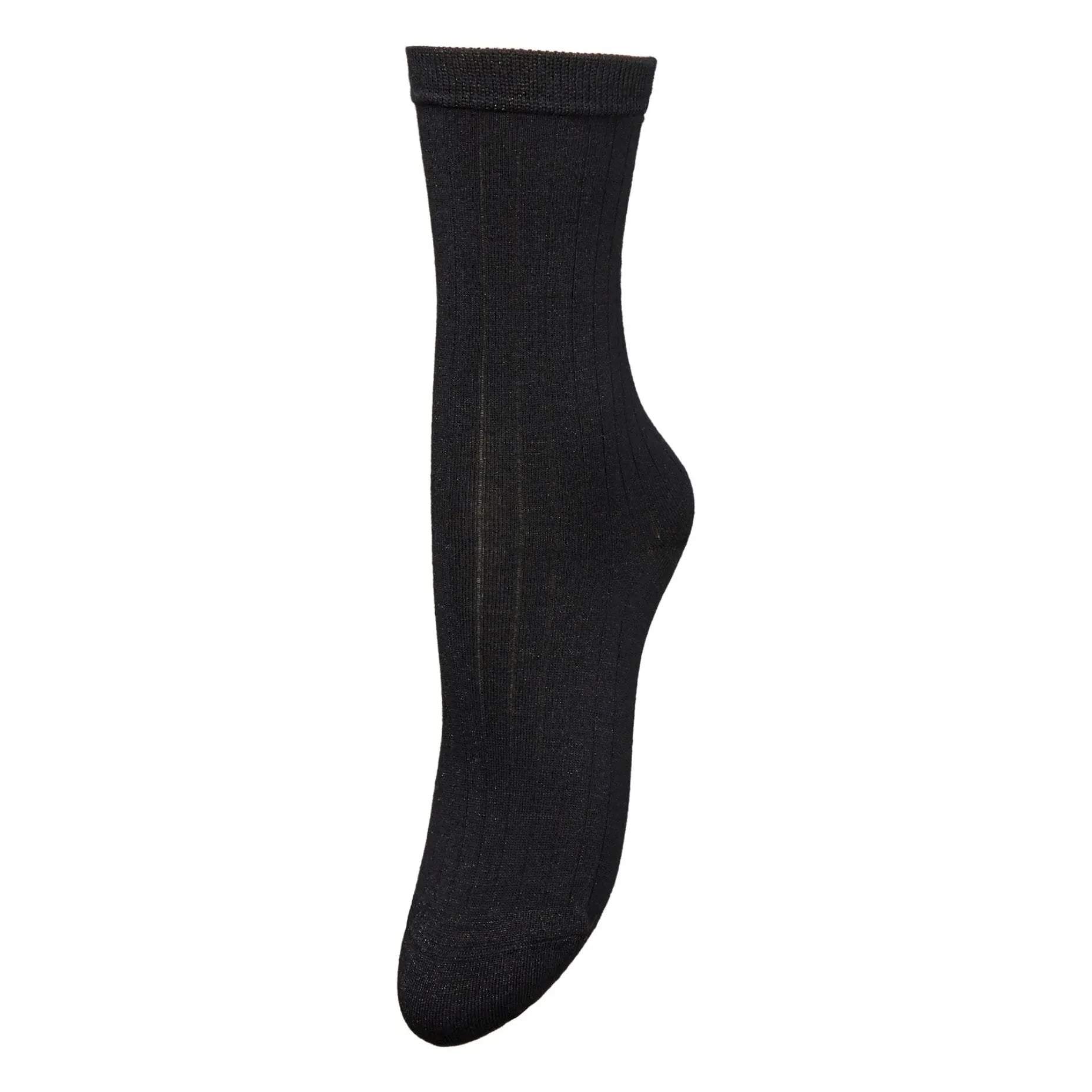 Becksöndergaard - Sparkling Ribbed Socks | Black