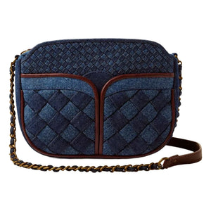 Sessùn - Divinou Örgü Denim Çanta | Mavi